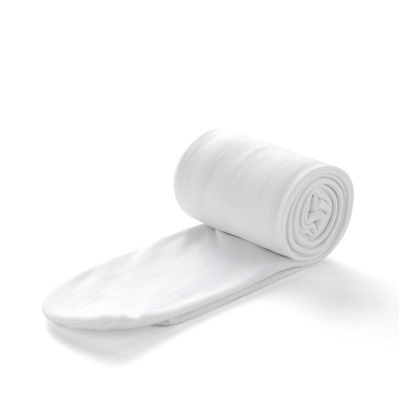 Loquat Dance socks thickened fleece-lined plus size white girls pantyhose biyouti dance socks 880D - Image 1